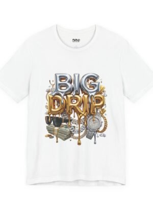 Big Drip Graphic Tee — Urban Streetwear Shirt with Money & Jewelry Design